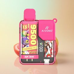 Aivono Aim Tank 9500 Maasikajää 18ml 650mAh 2% nikotiini